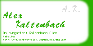 alex kaltenbach business card